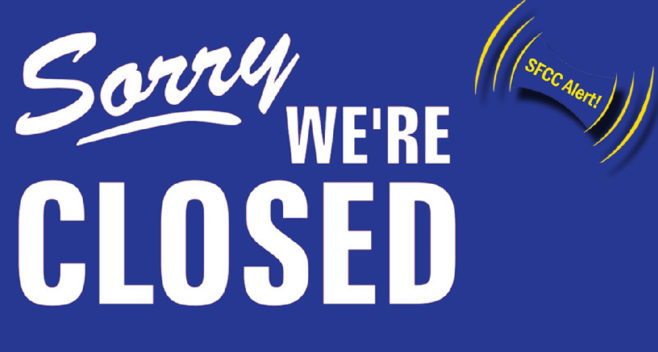 sorry, we're closed graphic