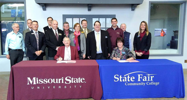 Missouri State and SFCC Articulation signing