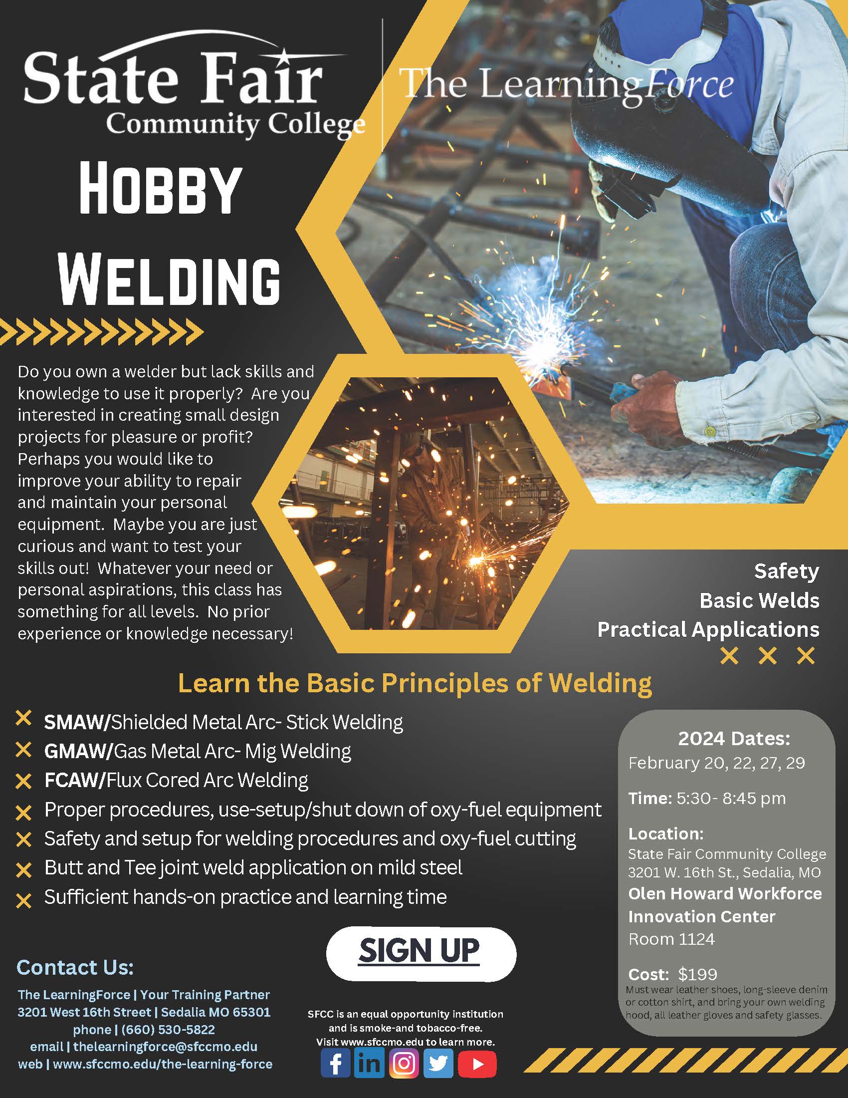 Read more about SFCC to Offer a 15-hour Hobby Welding Training