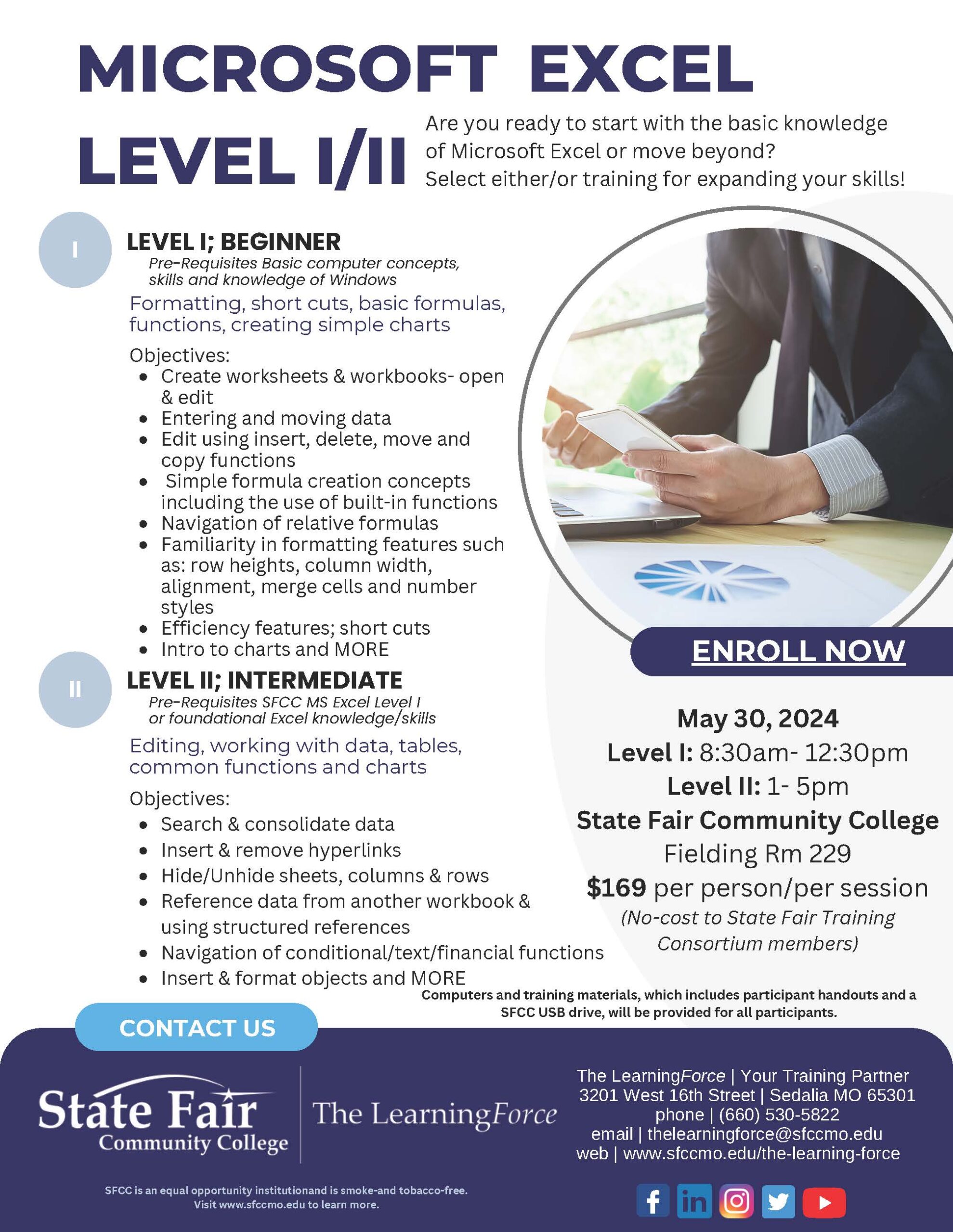 Read more about SFCC to offer Microsoft Excel Level I and II training